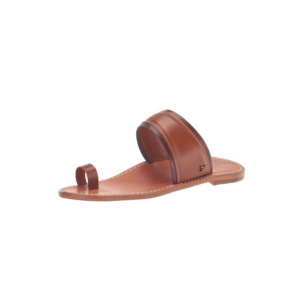Sam Edelman Women's Margit Toe Loop Sandal Brown MLT LEA Size 6 1/2 M